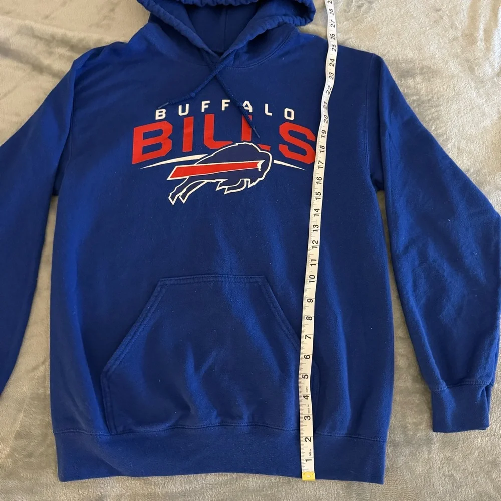 NFL Buffalo Bills Blue and Red Hoodie Sweatshirt. Women’s Small. Used. - Picture 3 of 6